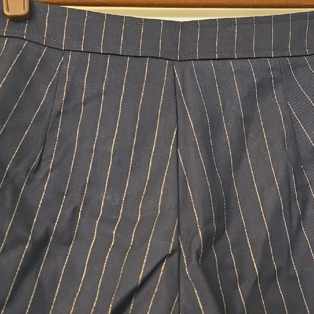 Choosy Elegant Navy Striped High Waist Shorts. Size 0 NWT - Picture 9 of 15